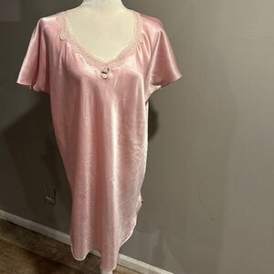 Vintage Intimate Treasures Pink Lace Nightgown Womens Large Polyester